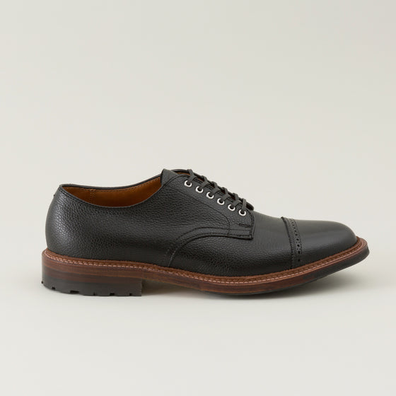 Alden Cap Toe Blucher Black Scotch Grain Image #1